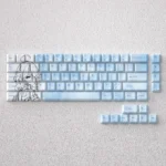 Exclusive Genshin Impact Furina PBT keycaps set, showcasing vibrant Hydro Archon art and elegant Fontainian design. A divine set for collectors.