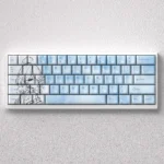 Exclusive Genshin Impact Furina PBT Keycaps Set featuring whimsical Hydro Archon aesthetics and vibrant Fontainian character art for an artistic touch.