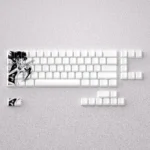 High-aesthetic Demon Slayer Tomioka Giyu keycap set, front engraved and opaque, designed to personalize 60%, 65%, or 68% mechanical keyboards.