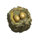 Exquisite Golden Bird Nest Keycap for mechanical keyboards, handcrafted with intricate Delta Force Event design shown from multiple artistic design.