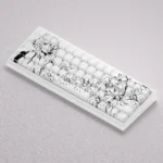 Haihara Ai Keycaps set displayed from multiple angles, highlighting the exclusive PBT backlit side-print and sleek, collector-worthy aesthetic.