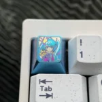 Vibrant Hatsune Miku Titanium Keycap, an exclusive premium anime ESC collectible featuring Mikus iconic character and futuristic metallic sheen.