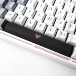 Playful Translucent Heart Space Key Keycap gallery, showing its double-shot ABS construction and illuminated heart design from multiple angles.