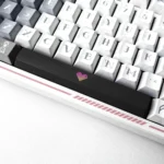 Playful black Translucent Heart Space Key Keycap, showcasing a modern illuminated heart design for a personalized keyboard.