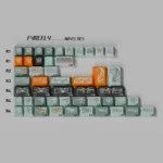 Exclusive Honkai Star Rail Firefly keycap set, showcasing detailed views of its premium futuristic anime aesthetic and elegant character motifs.