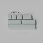 Exclusive Honkai Star Rail Firefly themed spacebar keycap set, featuring an elegant futuristic anime motif from the premium set.