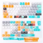 Exclusive Honkai Star Rail Firefly Sam keycap set. Product images reveal multiple angles of the futuristic, ethereal transparent and PBT dye-sublimated.