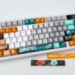 Exclusive Honkai Star Rail Firefly Sam keycap set. This premium image displays the futuristic, ethereal dye-sublimated Honkai Star Rail keycaps.
