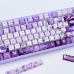 Exclusive Honkai Star Rail Castorice keycaps Cherry set, showcasing ethereal butterfly motifs for an artistic gaming setup.
