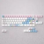 Vibrant Izumi Sagiri keycaps set gallery, featuring exclusive anime art, crisp legends, and an artistic opaque finish for mechanical keyboards.