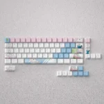 Exclusive Izumi Sagiri anime PBT dye-sub keycap set. Vibrant Eromanga Sensei character art highlights the cute aesthetic in detailed views.