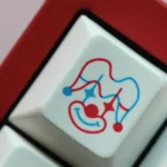 Joyride PBT keycaps set: vibrant, playful retro journey. Durable PBT and adventurous legends showcased from various angles.