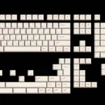 Gallery of Joyride Keycaps Set, durable PBT with vibrant, retro-inspired legends. Multiple angles show the playful, adventurous design.