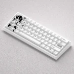 Exclusive Kato Megumi PBT keycap set gallery, featuring iconic Saekano anime character art from various angles. Faithful designs for 60% 65% 68% keyboard.