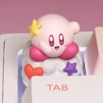 Artistic handcrafted 3D Kirby resin artisan keycap for ESC key, showcasing its vibrant, sculpted character design.