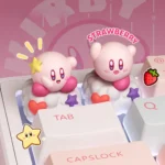Vibrant, handcrafted 3D resin Kirby artisan keycap for ESC key, showcasing a sculpted Kirby character in artistic detail.