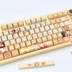 Exclusive Mr Love Kiro PBT Dye-Sub Keycap Set showcasing vibrant character art and romantic colors. This premium Kiro keycap set upgrades your keyboard.