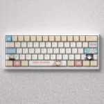 Vibrant Kitagawa Marin PBT keycaps set displayed from multiple angles, showcasing the exclusive, expressive anime character art for mechanical keyboard.