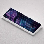 Explore the Iconic Lucy Cyberpunk Edgerunners anime keycaps set collection, presented in a gallery highlighting their unique neon-noir aesthetic.