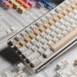 Mac Color Keycaps Set gallery showcasing multiple angles of the premium silk-printed set, featuring crisp, colorful legends on clean white and black base.