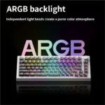 Showcasing the 5075 V3 Magnetic Gaming Keyboard: sleek black transparent, ultra-responsive, gasket-mounted precision.