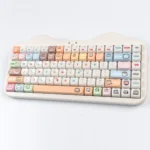 Cartoon Zoo MAO Keycap Set showcasing playful zoo animals, smooth matte pastel finish, and magnetic switch compatibility.