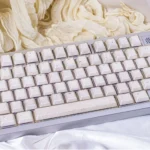 Captivating gallery of Shimmering Translucent Magnetic Keycaps Set, revealing their ethereal jade-like glow and premium PBT+PC crystal aesthetics.