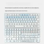 A collection of Playful Maltese Dog MOG Keycap Set shown from various angles, highlighting the whimsical dog and their magnetic switch compatibility.