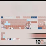 mikoto-misaka-cherry-keycapset-mechanical-keyboard-front