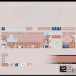 mikoto-misaka-cherry-keycapset-mechanical-keyboard-side