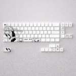 Vibrant Mitsuri Kanroji keycaps set, an exclusive Demon Slayer Love Hashira keyboard set, showcasing artistic anime character art and iconic colors.