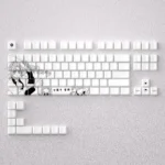 Vibrant Mitsuri Kanroji keycaps set featuring exclusive Demon Slayer Love Hashira art, ideal for a unique and artistic custom keyboard setup.