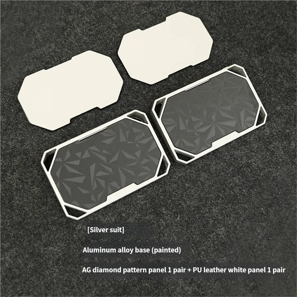 Premium anodized black modular aluminum wrist rest displaying its split design for enhanced ergonomic comfort with mechanical keyboards.