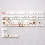 Monogatari Keycaps Set: Nadeko Sengoku PBT dye-sub custom keycap set, featuring elegant anime art and durable PBT texture.