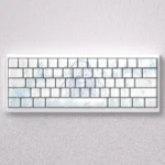 Miku Nakano Keycap Set with side-engraved, light-transmitting characters, offering a unique aesthetic for custom mechanical keyboards.