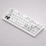 Nishimiya Shoko keycaps set gallery showcasing the A Silent Voice anime full set, featuring delicate character art and durable PBT dye-sub.