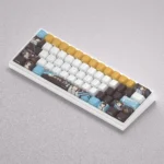 Exclusive Onodera Kosaki Keycaps Set PBT Dye-Sub set, showcasing vibrant anime illustrations from multiple angles for premium keyboard charm.