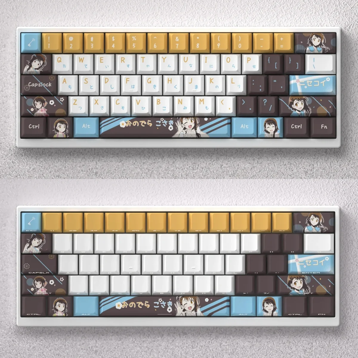 Exclusive Onodera Kosaki Anime PBT Dye-Sub Keycap Set displaying vibrant character art, bringing adorable charm to your premium keyboard.