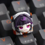 Multiple detailed views of the handcrafted Overwatch Juno resin artisan keycap, showcasing its vibrant, artistic sculpt and unique game-inspired aesthetics.