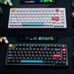 Crisp CherryBomb PBT keycaps set with vibrant accents, highlighting the durable dye-sublimated Cherry set for playful mechanical keyboard.