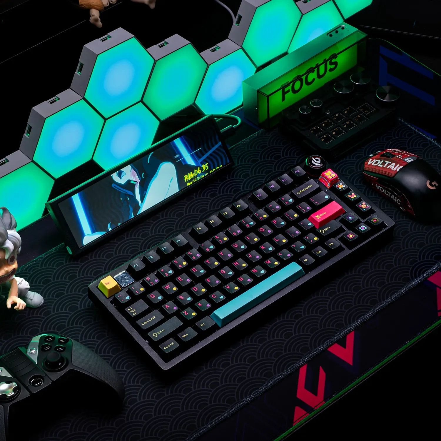 Playful CherryBomb PBT keycaps set showcased from multiple angles, emphasizing the full durable dye-sublimated Cherry set on a crisp white backdrop.