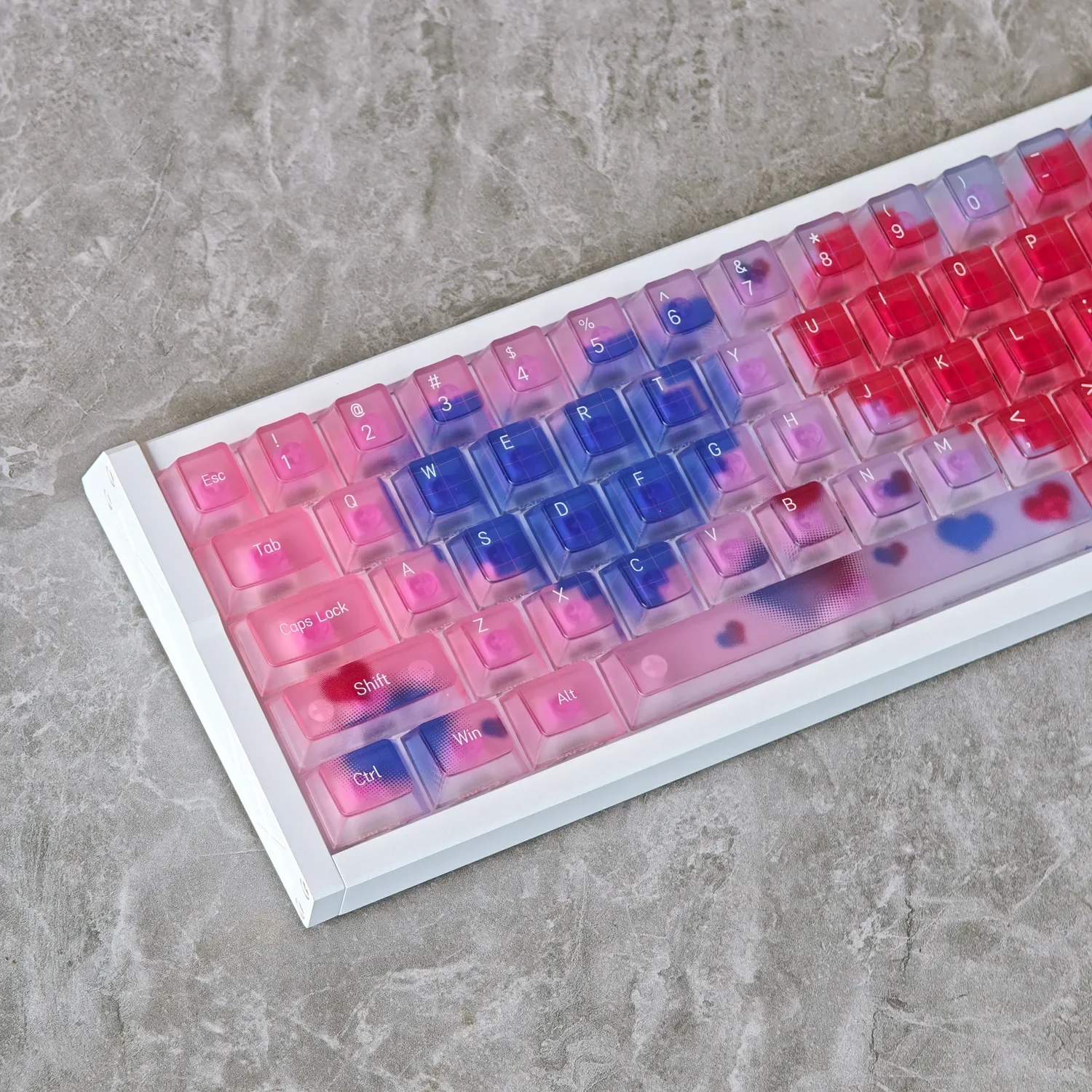 Ethereal Glow PC Keycap Set highlighting premium misty translucent PC keycaps, designed for backlight-ready elegance and a modern atmospheric glow.