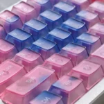 Ethereal Glow PC Keycap Set displaying premium misty translucent PC keycaps, highlighting their elegant backlight-ready design and modern design.