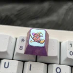 Premium titanium Pokemon Halloween ESC keycap, Theme 8, showcasing a vibrant, intricately detailed vampire Pikachu design.