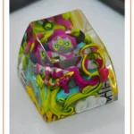 Exquisite hand-sculpted Pokemon Hoopa keycap showcasing vibrant, anime-accurate details for mechanical keyboards.