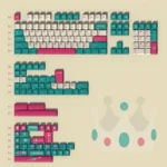 Princess Knight PBT keycaps set for mechanical keyboards, showcasing a whimsical fairytale design with enchanting characters and soft, romantic colors.