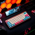 Enchanting Princess Knight PBT keycap set from multiple angles, showcasing the whimsical fairytale design and premium PBT for mechanical keyboards.