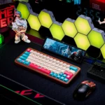 A collection of Princess Knight keycaps set from different perspectives, showcasing the whimsical fairytale characters and enchanting motifs on durable design.