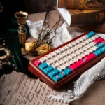 Gallery of whimsical Princess Knight keycaps set for mechanical keyboards, featuring various enchanting fairytale designs and premium PBT quality.