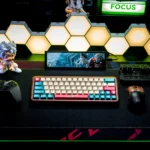 Whimsical Princess Knight keycaps set for mechanical keyboards. Premium PBT keycaps showcase an enchanting fairytale design in soft, romantic colors.